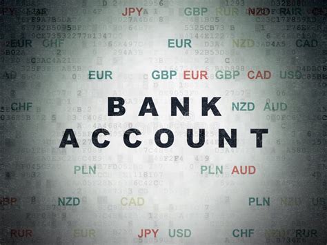 Banking Concept Bank Account On Digital Data Paper Background Stock
