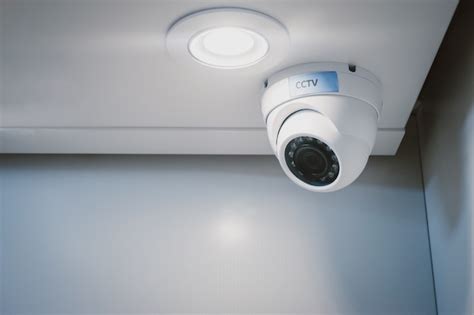 Premium Photo Cctv Security Camera On Wall In The Home Office For