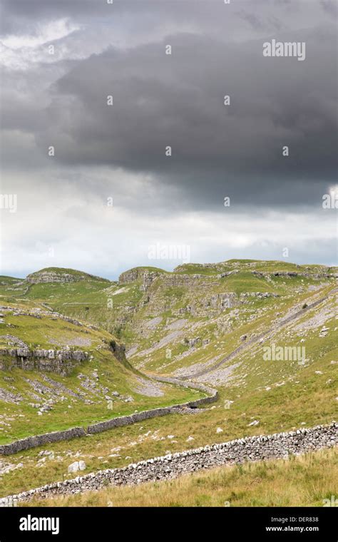 Malham Lings From Above Malham Cove Yorkshire Dales National Park