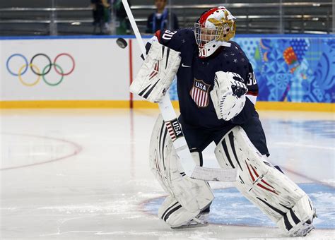 team usa s goalie schaus makes a save against switzerland during the second period of their