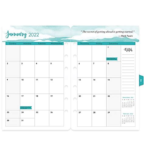 2021 2022 Planner Refills Weekly And Monthly Planner Refill 5 12 X 8