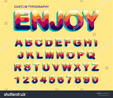 Colorful Bubble Bold Typography Font Design Stock Vector Royalty Free