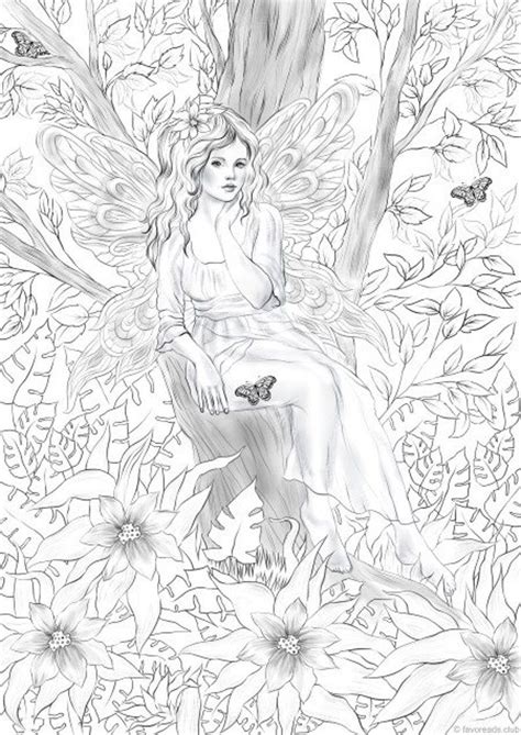 Charming Fairies Bundle 10 Printable Adult Coloring Pages Etsy In