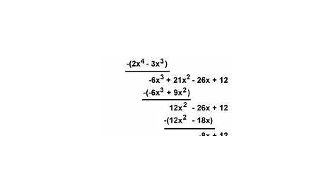 dividing polynomials long division remainder