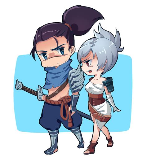 Chibi Yasuo And Riven Wallpapers And Fan Arts League Of Legends Lol Stats