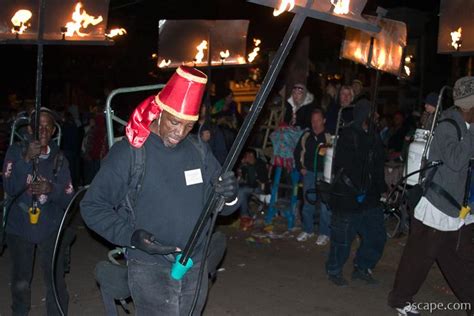 Mardi Gras Flambeaux Flame Torch Carriers Photograph Landscape