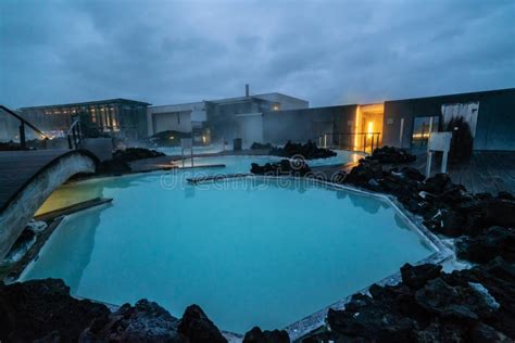 Geothermal Spa Blue Lagoon In Reykjavik Iceland Editorial Stock Image