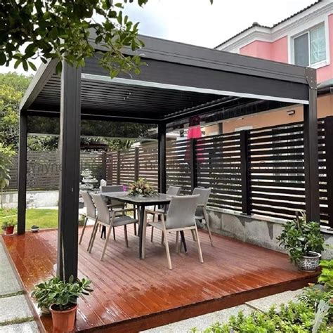 Oem Service Outdoor Pergola Waterproof Louver Roof System Garden