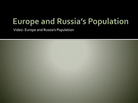 Ppt Europe And Russia Powerpoint Presentation Free Download Id6897973