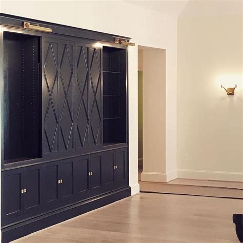 Maybe you would like to learn more about one of these? Navy Blue Cabinets with Diamond Pattern Sliding Doors ...