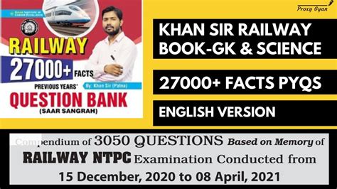 Khan Sir Railway Book 27000 Facts Gk And Science Part 16 English