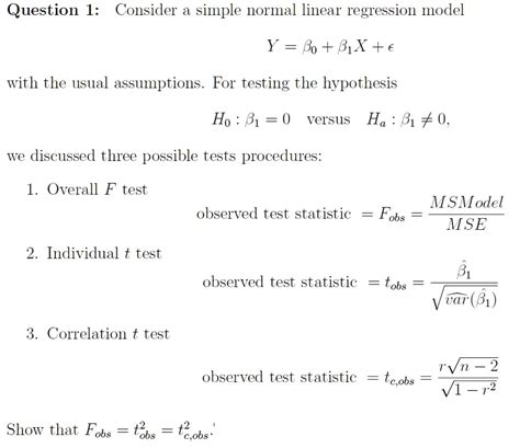 SOLVED Question 1 Consider A Simple Normal Linear Regression Model Y