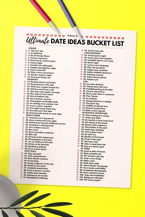 100 ultimate date ideas bucket list for the perfect date artofit