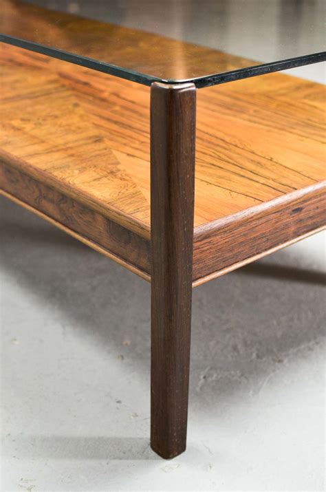A coffee table adds style to your home. Stunning Dutch Design Rosewood Coffee Table with Glass Top ...