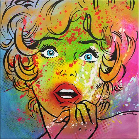 Colorful Comics Painting Who Is There Original Workshop Price