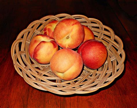 Peaches In A Basket Free Stock Photo Public Domain Pictures