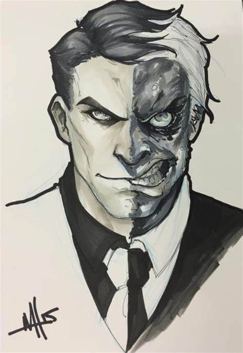 Two Face By Meghan Hetrick Two Faces Face Artwork Joker Face Drawing