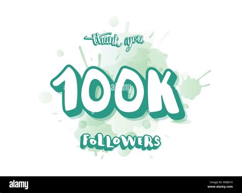 100k Followers Thank You Social Media Template Banner With Sticker