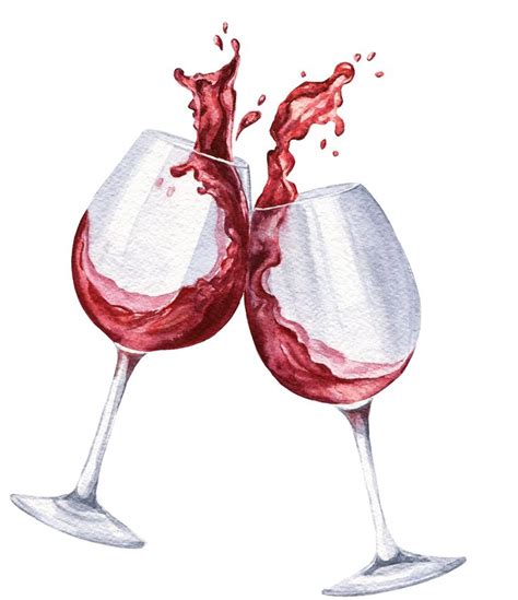 Watercolor Red Wine On Behance Wine Glass Drawing Wine Glass Illustration Wine Painting