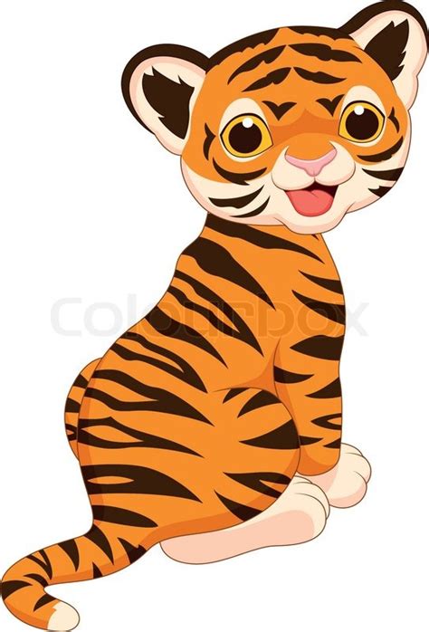 550 x 550 jpeg 190kb. Vector illustration of Cute tiger ... | Stock vector ...