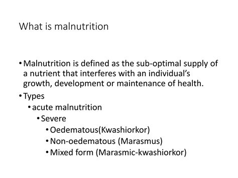 Solution Understanding Protein Energy Malnutrition Causes Symptoms