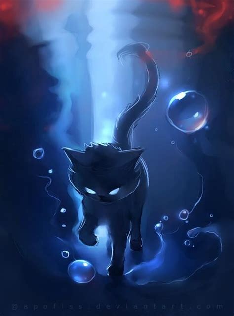 Cute Black Cat Anime Wallpaper Santinime