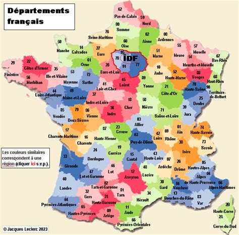 Carte Départements Français Info â€¢ Departements Francais