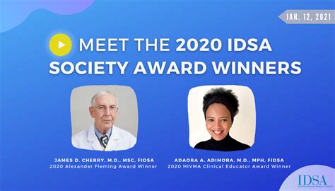 Meet The 2020 Idsa Society Award And Hivma Award Winners Dr James