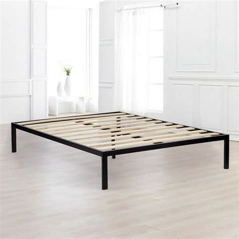 Platform Bed Frame Queen Size Mattress Foundation Wooden Supportive