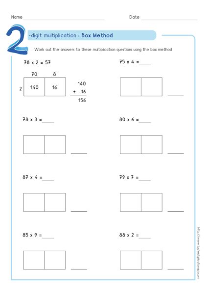 This set includes 10 pages of 2 digit by 1 digit multiplication with regrouping practice. box-multiplication-partial-products-method-2-digit-by-1 ...