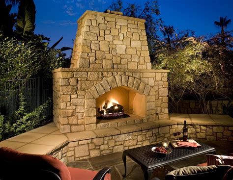 Roughcut Eldorado Stone Stone Veneer Fireplace Outdoor Fireplace