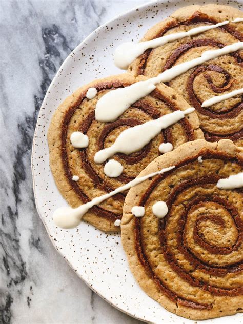 Cinnamon Roll Pancakes Healthy Icing Vegan Gf From My Bowl