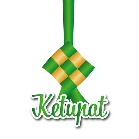 Ketupat Clipart Vector Ketupat With Green Letters On Transparent