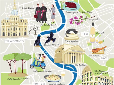 Illustrated Map Of Rome By Bek Cruddace On Dribbble