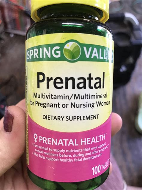 Spring Valley Prenatal Multivitamin Multimineral And Folic Acid Tablets 100 Ct 78742436562 Ebay