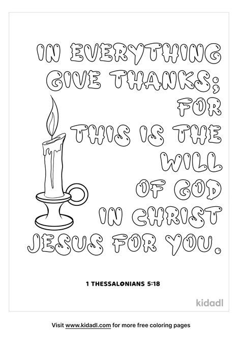 1 Thessalonians 5 18 Coloring Pages