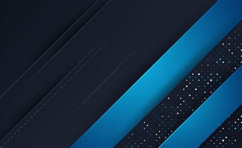 Premium Vector Dark Blue Overlap Layers With Gold Glitters Background