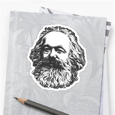 Karl Marx Portrait Communism Father Sticker By Chocodole Redbubble