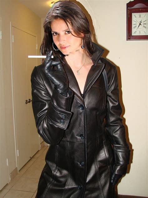 Leather Dresses Leather Fashion Long Leather Coat Black Leather