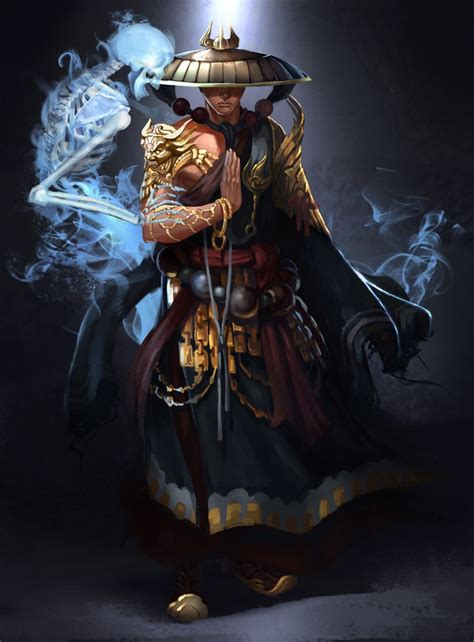 The Soul Summoner Monk By Bryan Roper Character Portraits Concept