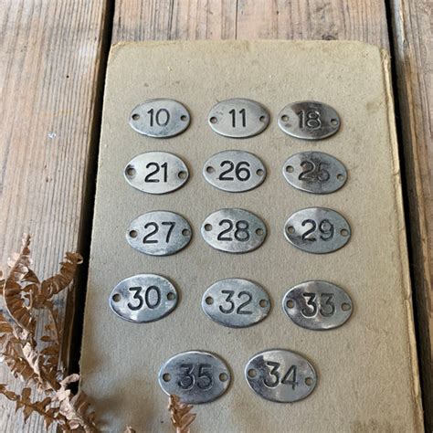 Vintage Metal Locker Number Number Discs Ivy Joan Home