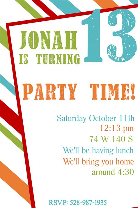 Culturatudela: Birthday Invitation Templates Free