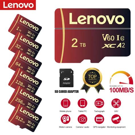 Lenovo Memory Card 2tb V30 Micro Tf Sd Card 1tb 512gb Sdtf Flash