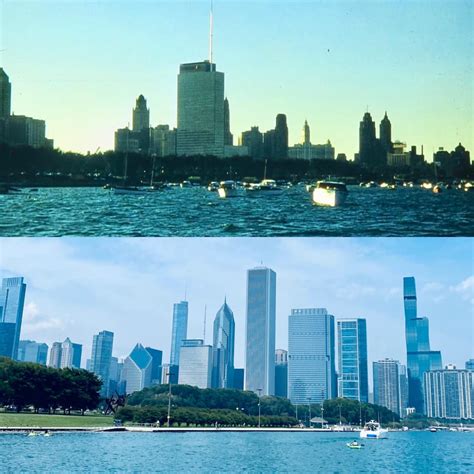 Chicago Skyline 1956 Vs 2020s