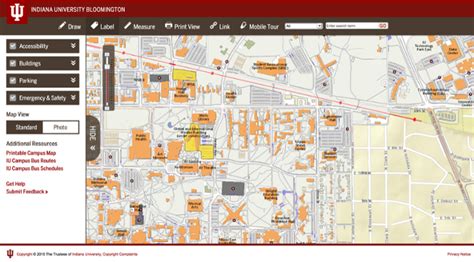 Iu Bloomington Campus Map United States Map