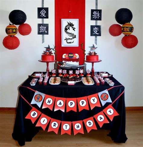 Ninja Birthday Party Ideas Photo 1 Of 11 Catch My Party