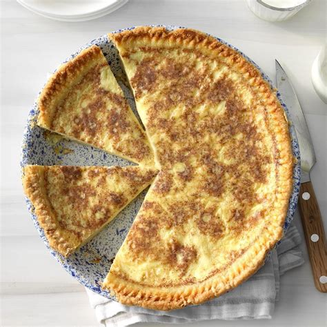To prevent custard from going under the shell, be sure and poke holes with a fork all over this pie brought back memories of my childhood! Old-Fashioned Custard Pie Recipe | Taste of Home