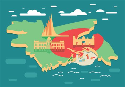 Bangladesh Map Vector - Download Free Vector Art, Stock Graphics & Images