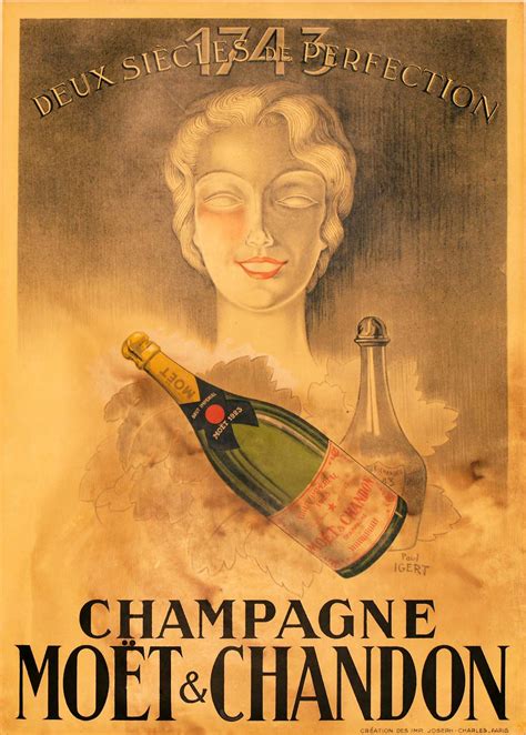1943 Champagne Moet And Chandon Vintage Advert Poster Moet Chandon