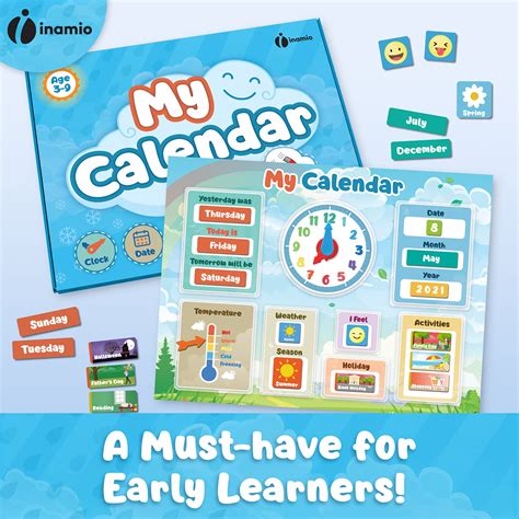 Magnetic Kids Calendar For Learning Classroom Calendar Preschool